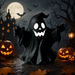 Halloween Funny Ghost Decor – PVC Vinyl Ghost Figurine Spooky Tabletop Decoration