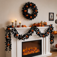 Halloween Pumpkin Vine Garland – Festive Seasonal Hanging Decoration