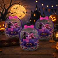 Halloween Transparent Pumpkin Gift Bag – Festive Candy Treat Bag  Description: