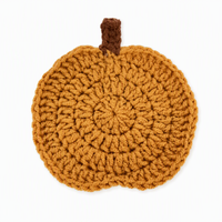 Handmade Halloween Pumpkin Coaster – Crochet Pumpkin Cup Mat