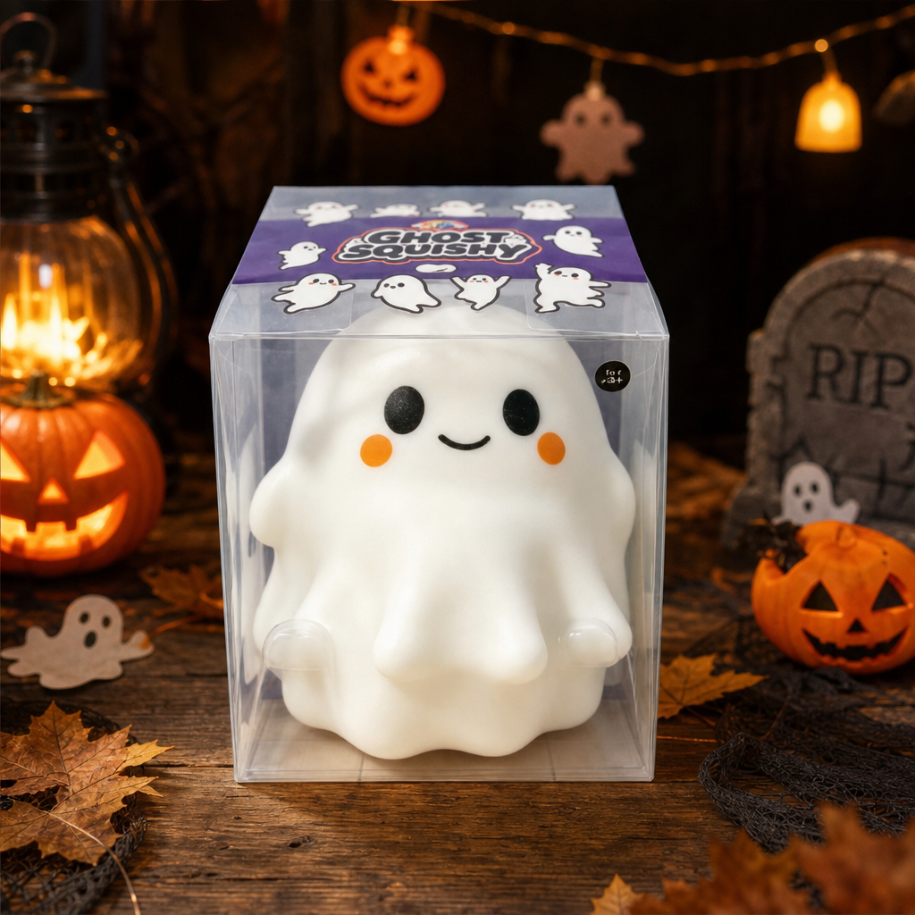 Halloween Ghost Squishy Toy – TPR Stress Relief Squeeze Toy