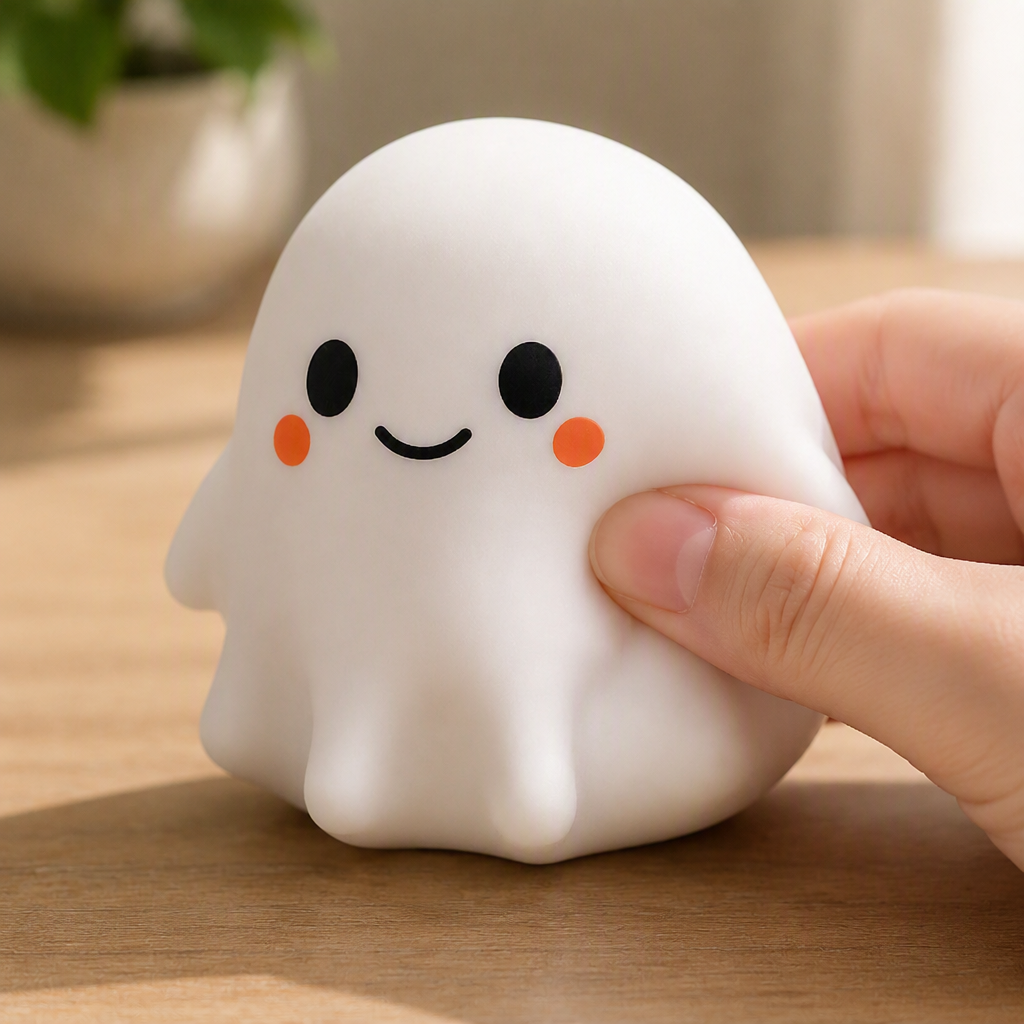 Halloween Ghost Squishy Toy – TPR Stress Relief Squeeze Toy