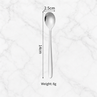 Stainless Steel Long Handle Stirring Spoon – Extended Small Soup Spoon