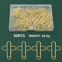 Gold Cross Paper Clips – Creative Metal Cross Shaped Paper Clips