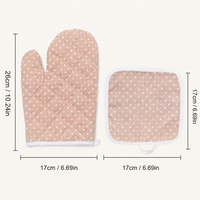 Polka Dot Oven Mitt & Pot Holder Set