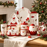 Cute Hand-Painted Christmas Ceramic Tableware