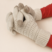 Knitted Winter Gloves – Fold-Over Cuff Touchscreen Gloves