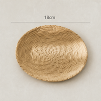 Leaf-Shaped Jewelry Tray – Round Wooden Powder Jewelry Organizer Dish