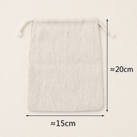 Natural Cotton Linen Drawstring Pouch