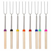 Stainless Steel Retractable BBQ Skewers