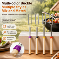 Stainless Steel Retractable BBQ Skewers