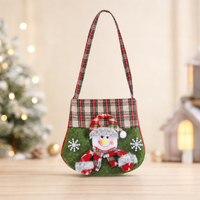 Christmas Plaid Cartoon Candy Bag – Cute Holiday Gift Treat Bag