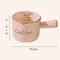 Ceramic Coffee Creamer Cup with Measurement Scale
