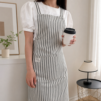 Striped Pure Cotton Apron Kitchen Household Cleaning Apron