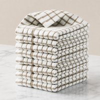 Waffle Weave Pure Cotton Thick Dishcloth Kitchen Cleaning Towel