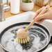 Bamboo Dish Cleaning Brush – Long Handle Sisal Bristle Scrubber
