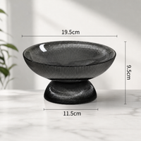 Minimalist Glass Fruit Bowl Decorative Serving Bowl
