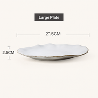 Irregular Ceramic Serving Plate Home Dining Plate Decorative Dish