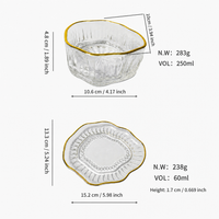 Irregular Cloud Shaped Glass Plate and Cup Saucer Set