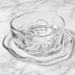 Irregular Cloud Shaped Glass Plate and Cup Saucer Set