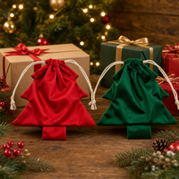 Christmas Drawstring Gift Bag Holiday Tree Decoration Storage Bag