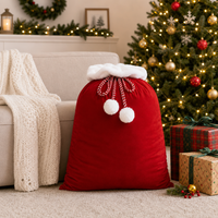 Christmas Gift Bag Velvet Drawstring Candy Bag Holiday Gift Sack