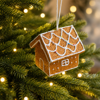 Christmas Tree Gingerbread House Ornament