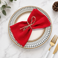 Cotton Fringe Napkin with Raw Edge