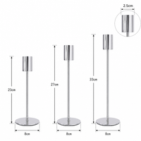 Iron Metal Candle Holder Set of 3