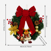 Santa Claus Reindeer Pinecone Christmas Decoration