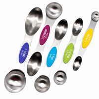 Stainless Steel Measuring Spoons with Strong Magnetic Handle 5-Piece Set