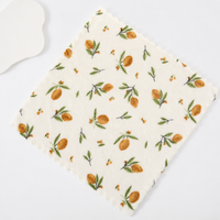 Floral Coral Fleece Absorbent Hand Towel with Lace Edge