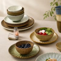 Vintage Rustic Ceramic Bowl Dish Tableware
