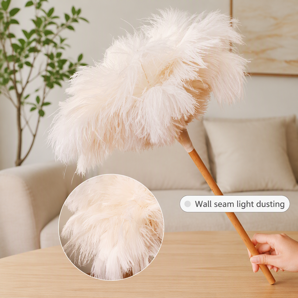 Ostrich Feather Duster for Home Cleaning