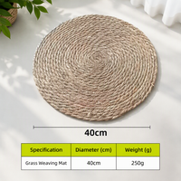 Natural Woven Straw Heat Resistant Placemat and Coaster