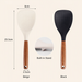 Heat Resistant Silicone Rice Paddle with Wooden Handle