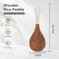 Long Handle Chicken Wing Wood Spatula