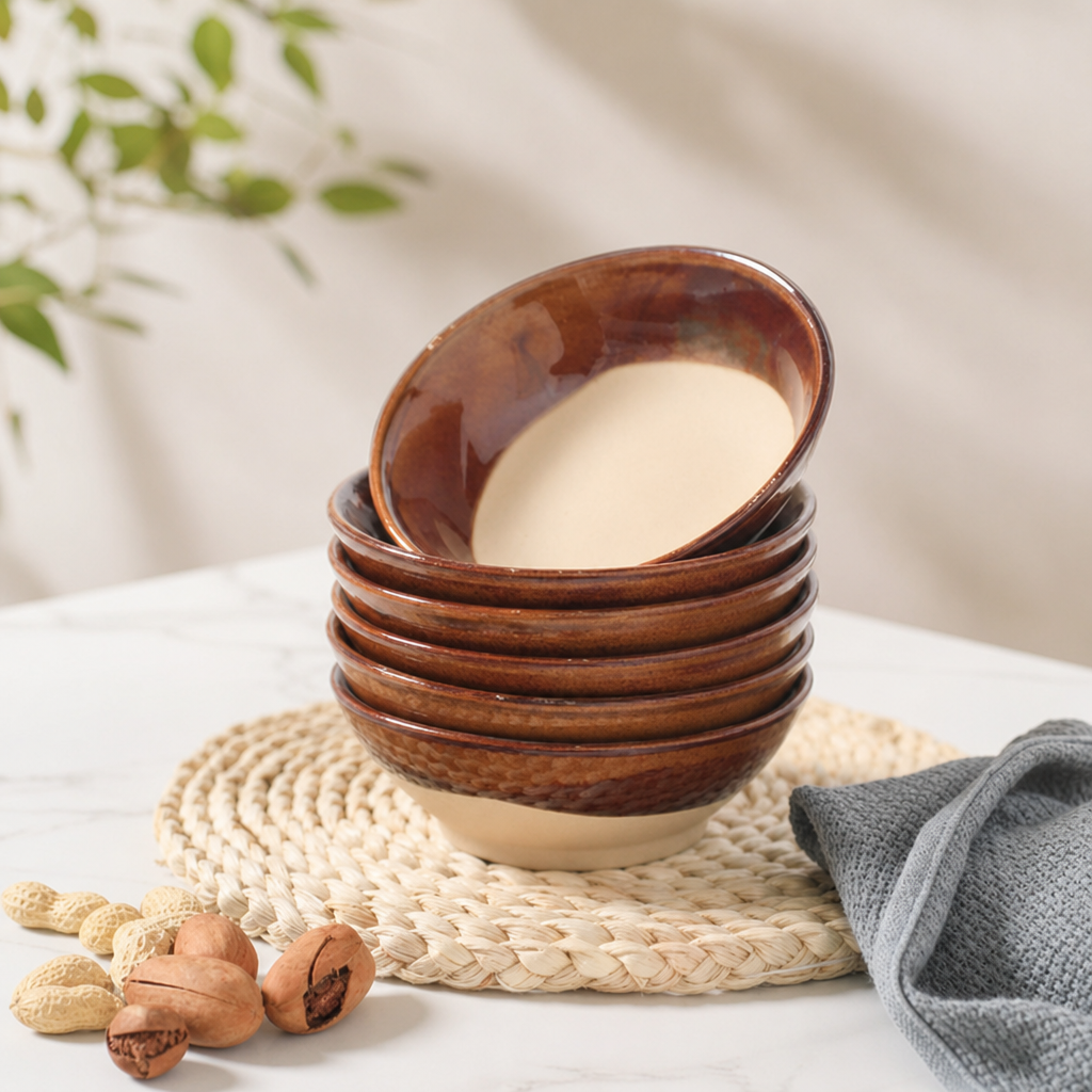 Vintage Rustic Ceramic Bowl Handmade Pottery Bowl