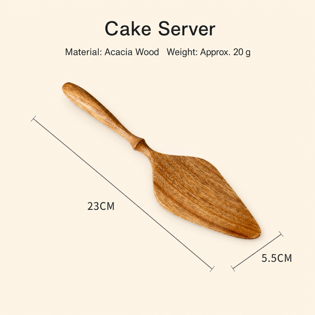 Acacia Wood Salad Serving Spoon Fork Spatula