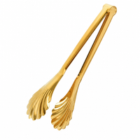 Stainless Steel Food Tongs Shell Shape Serving Tongs Kitchen Tool