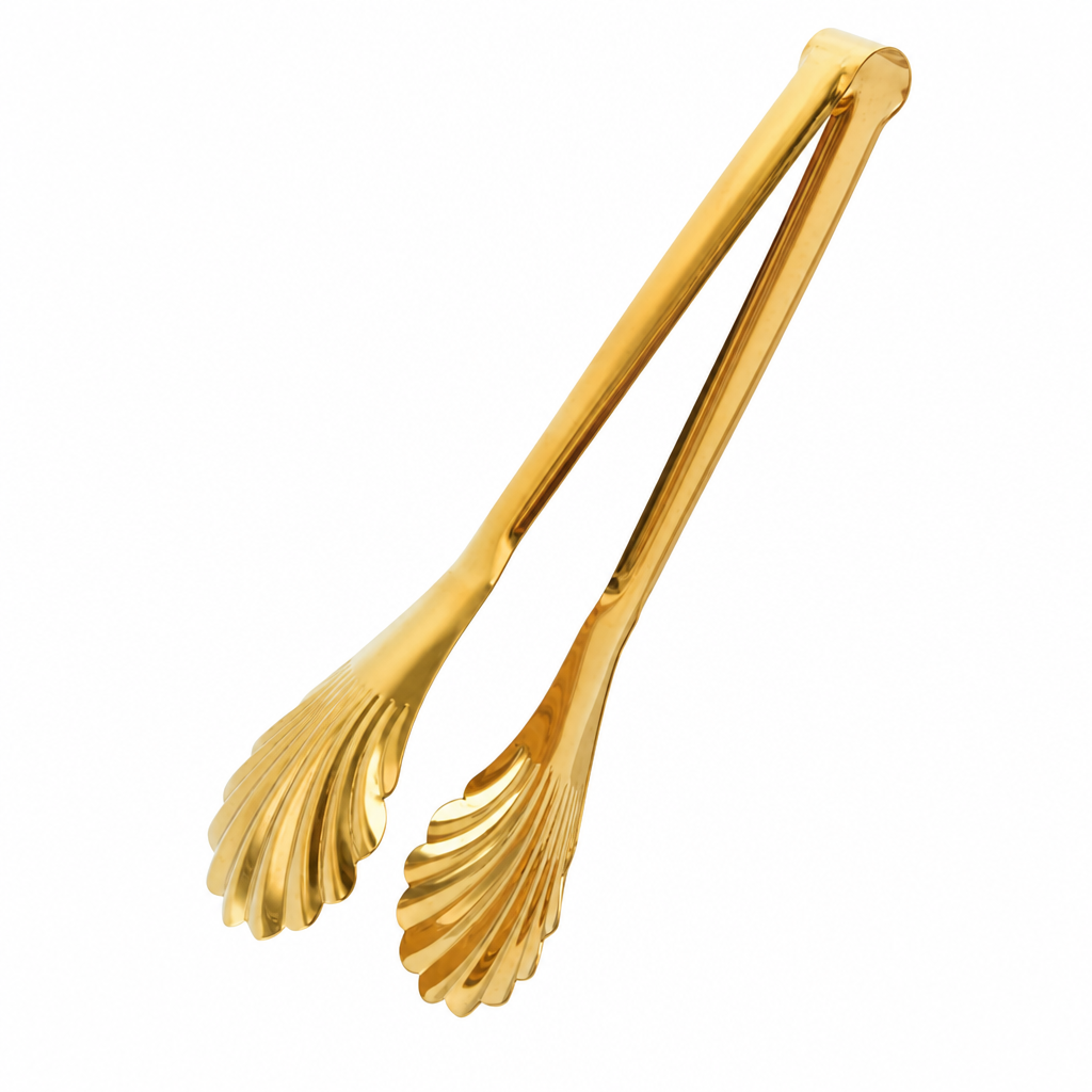 Stainless Steel Food Tongs Shell Shape Serving Tongs Kitchen Tool