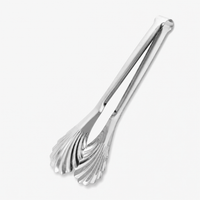 Stainless Steel Food Tongs Shell Shape Serving Tongs Kitchen Tool