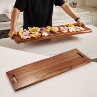 Wooden Cutting Board Serving Tray with Handles Large Snack Platter