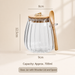 Glass Storage Jar with Wooden Lid Kitchen Sugar Container Airtight Jar