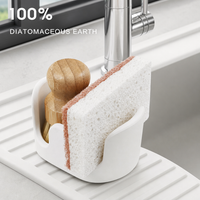 Diatomite Double Slot Sponge Holder Kitchen Counter Drain Rack