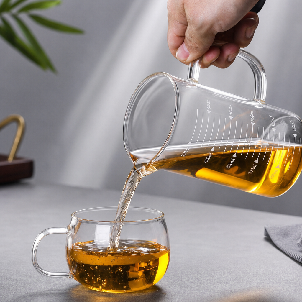 High Borosilicate Glass Measuring Cup with Handle Juice Cup