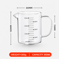 High Borosilicate Glass Measuring Cup with Handle Juice Cup