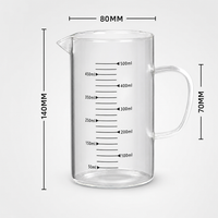 High Borosilicate Glass Measuring Cup with Handle Juice Cup