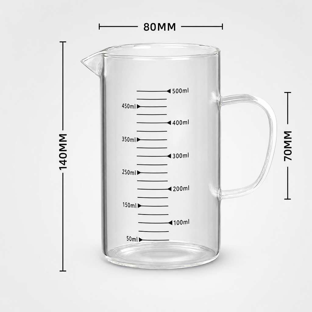 High Borosilicate Glass Measuring Cup with Handle Juice Cup