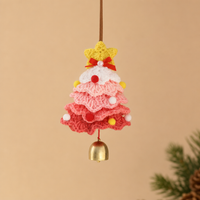 Christmas Crochet Hanging Ornament Car Rearview Mirror Decoration